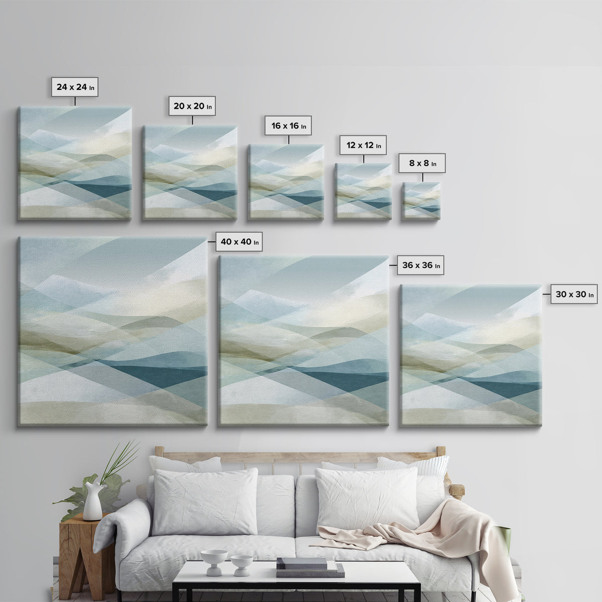 Clean Geometric Art Framed Canvas Print, Dental Office Art, Minimalist Wall Art, Office Decor, Abstract Art, Calm, Dental Decor, DOA-1x1-56