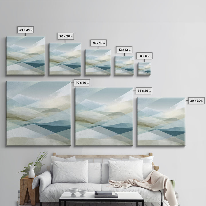 Clean Geometric Art Framed Canvas Print, Dental Office Art, Minimalist Wall Art, Office Decor, Abstract Art, Calm, Dental Decor, DOA-1x1-56