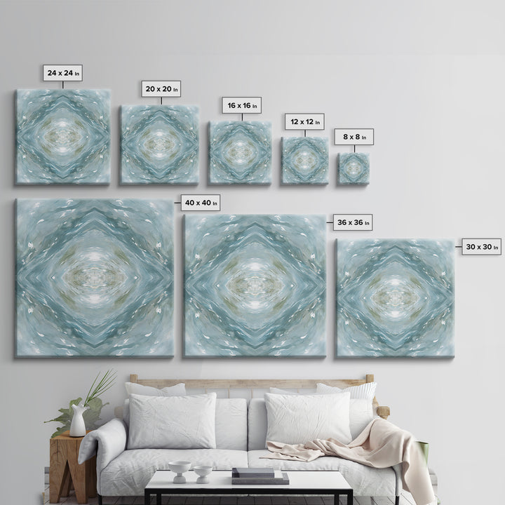 Abstract Water Ripple Pattern Framed Canvas Print, Dental Office Art, Medical Decor, Office Decor, Fine Art, Calm, Home Decor, DOA-1x1-61