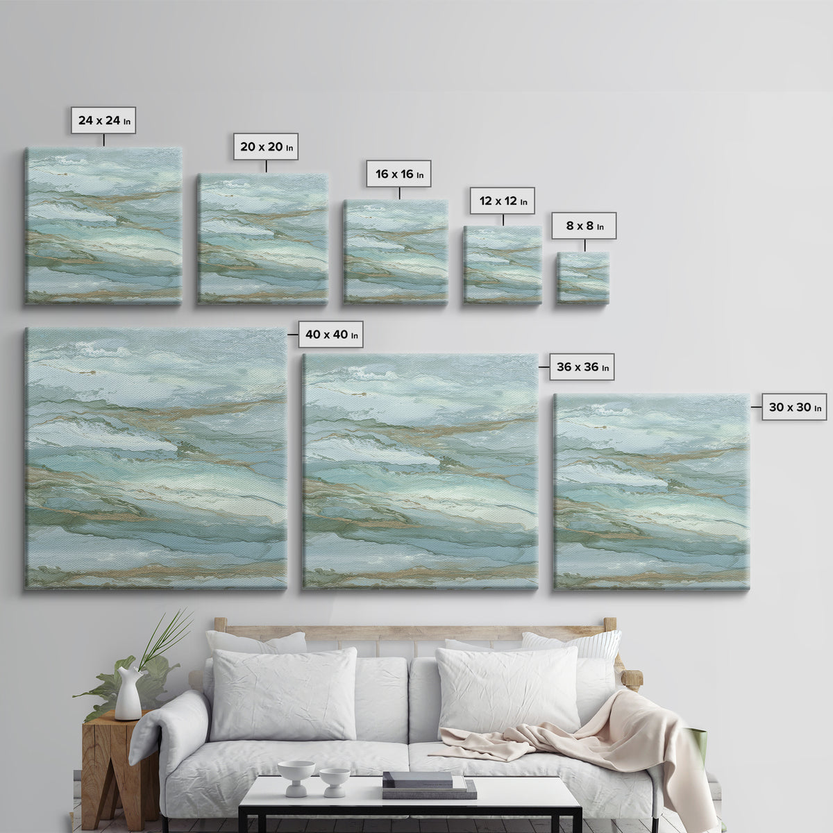 Clean Marble Texture Framed Canvas Print, Dental Office Art, Dentistry Art, Office Decor, Abstract Art, Calm, Fine Art Print, DOA-1x1-72