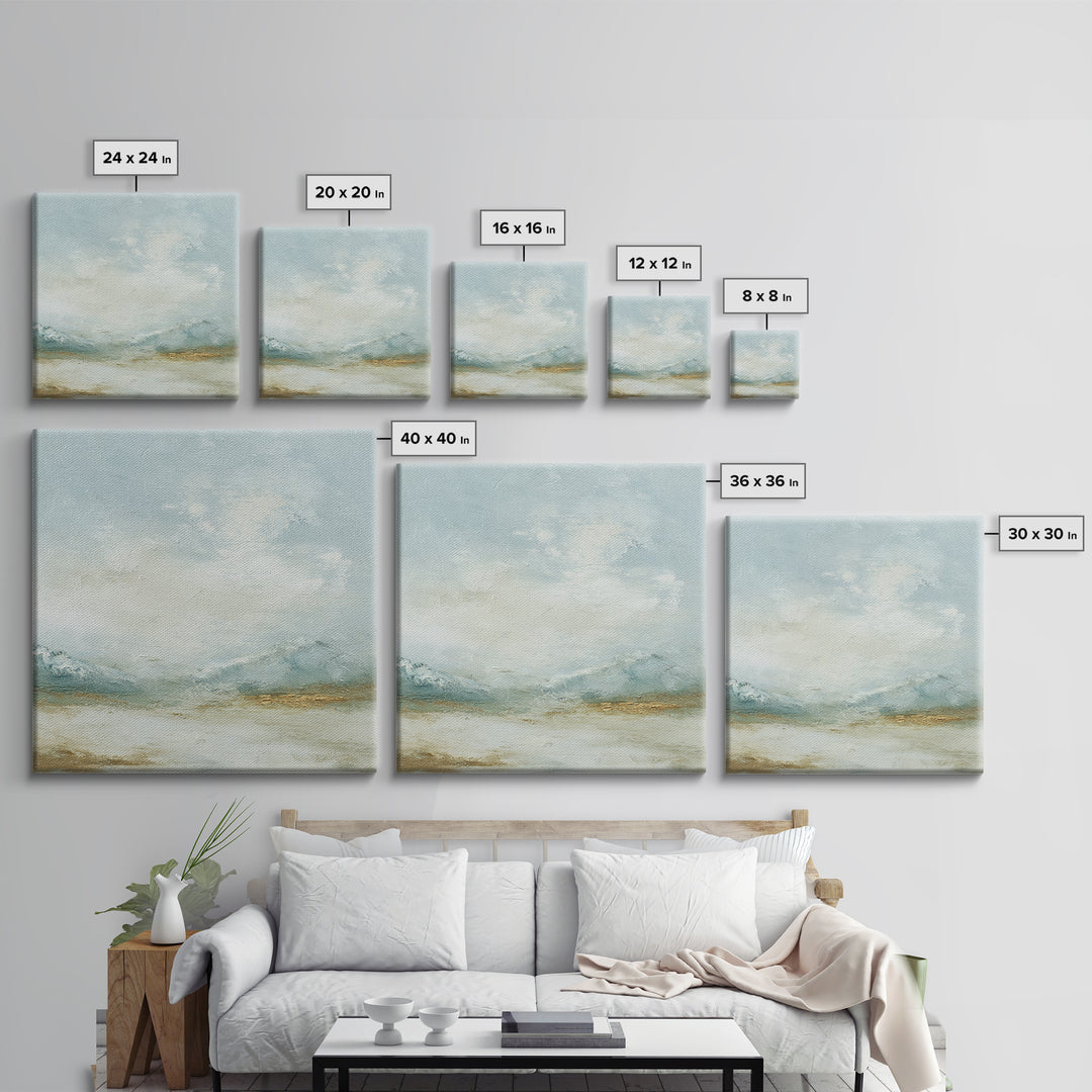 Gentle Mountain Landscape Canvas Print, Dental Office Art, Dental Hygienist, Office Decor, Fine Art, Calm, Statement Artwork, DOA-1x1-76