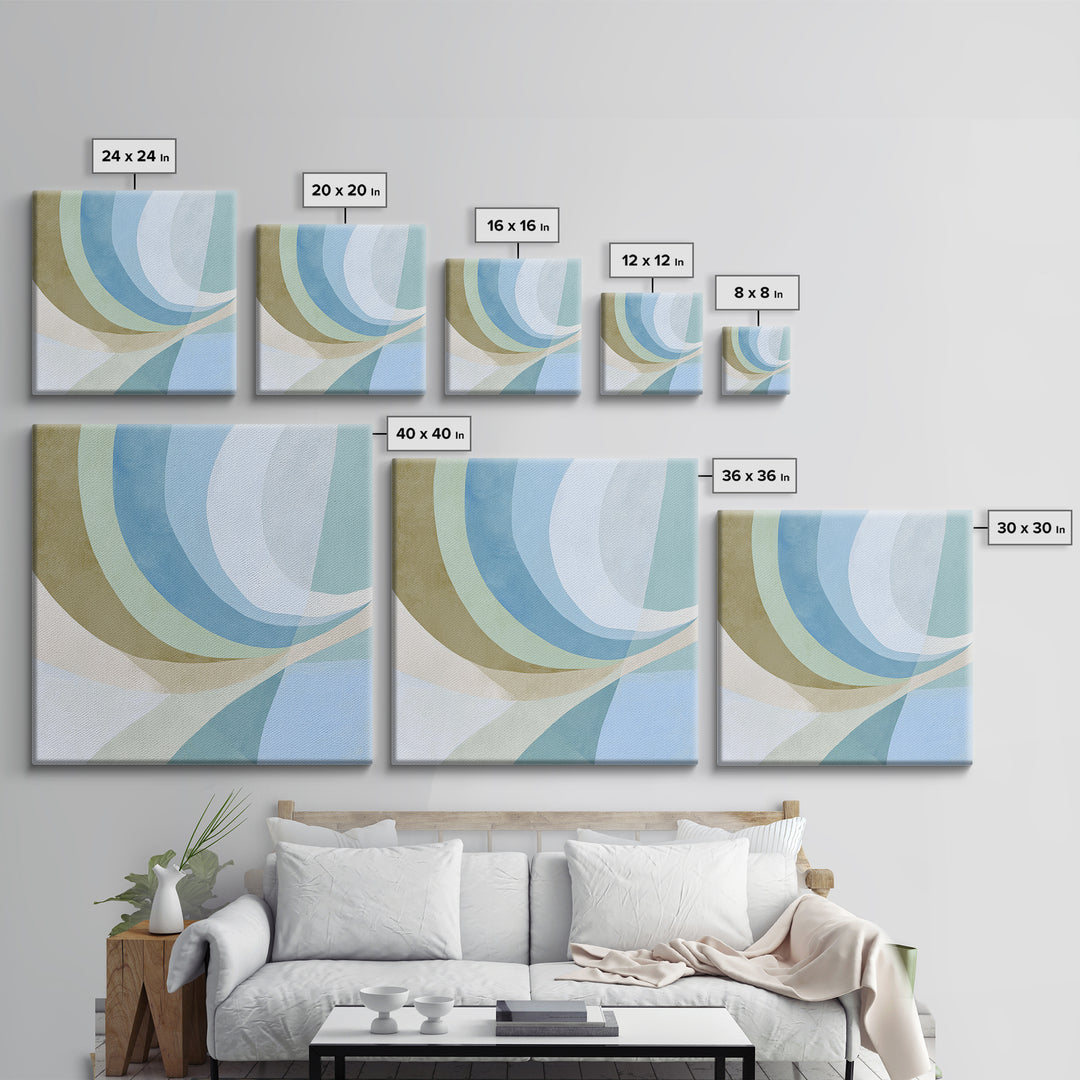 Minimal Smile Curve Abstract Canvas Print, Dental Office Art, Office Decor, Fine Art, Calm, Art Print, Room Decor, DOA-1x1-77