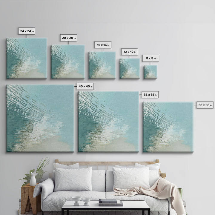 Abstract Water Ripple Pattern Canvas Print, Dental Office Art, Dental Hygienist, Office Decor, Calm, Statement Artwork, DOA-1x1-85
