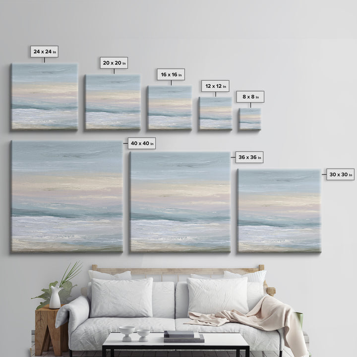 Soft Gradient Sunrise Canvas Print, Dental Office Art, Office Decor, Fine Art, Calm, Art Print, Room Decor, Textured Painting, DOA-1x1-92