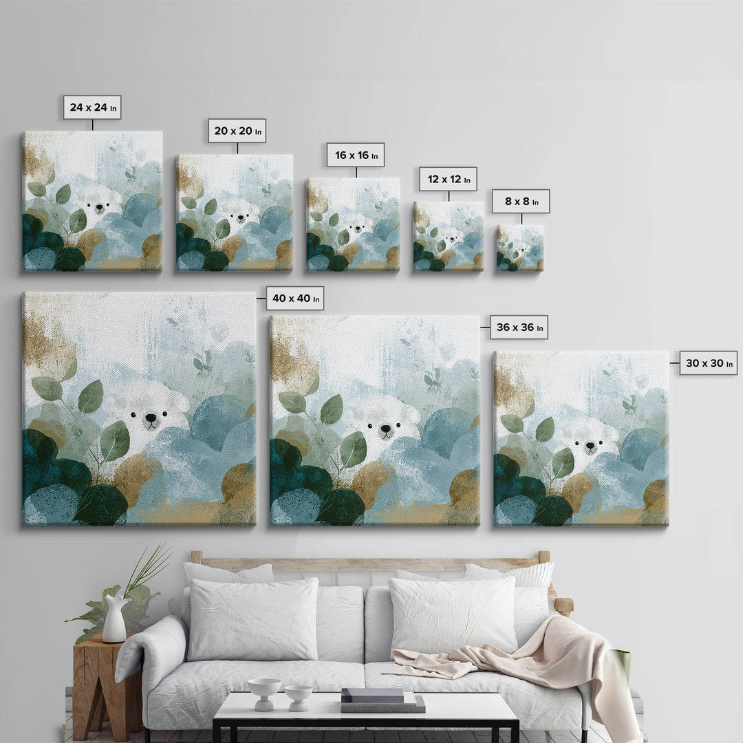 Cheerful Animal Dentist Themed Character Without Text Canvas Print, Dental Office Art, Office Decor, Fine Art, Calm, Art Print, DOA-1x1-98