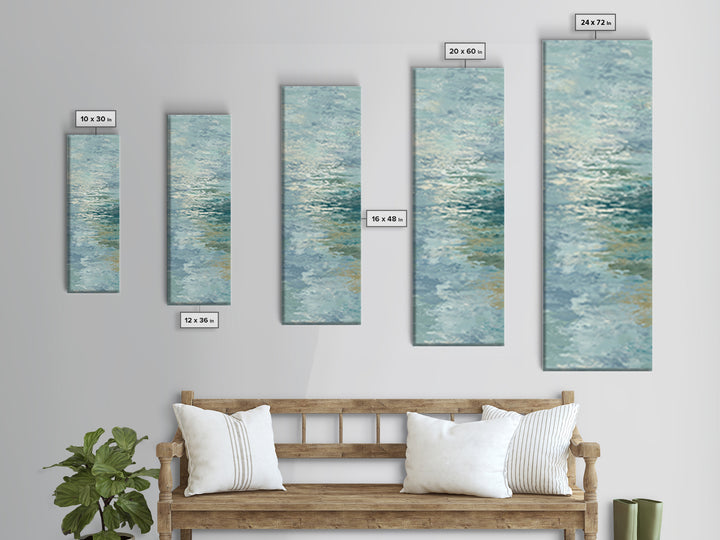 Abstract Water Ripple Pattern Canvas Print, Dental Office Art, Dental Office Decor, Office Decor, Abstract Art, Calm, DOA-1x3-1