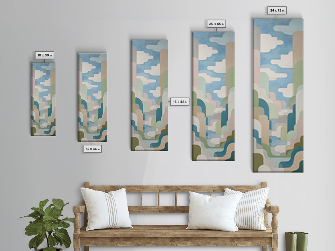 Playful Tooth Shaped Character Canvas Print, Dental Office Art, Medical Office Decor, Office Decor, Calm, Medical Office Art, DOA-1x3-18