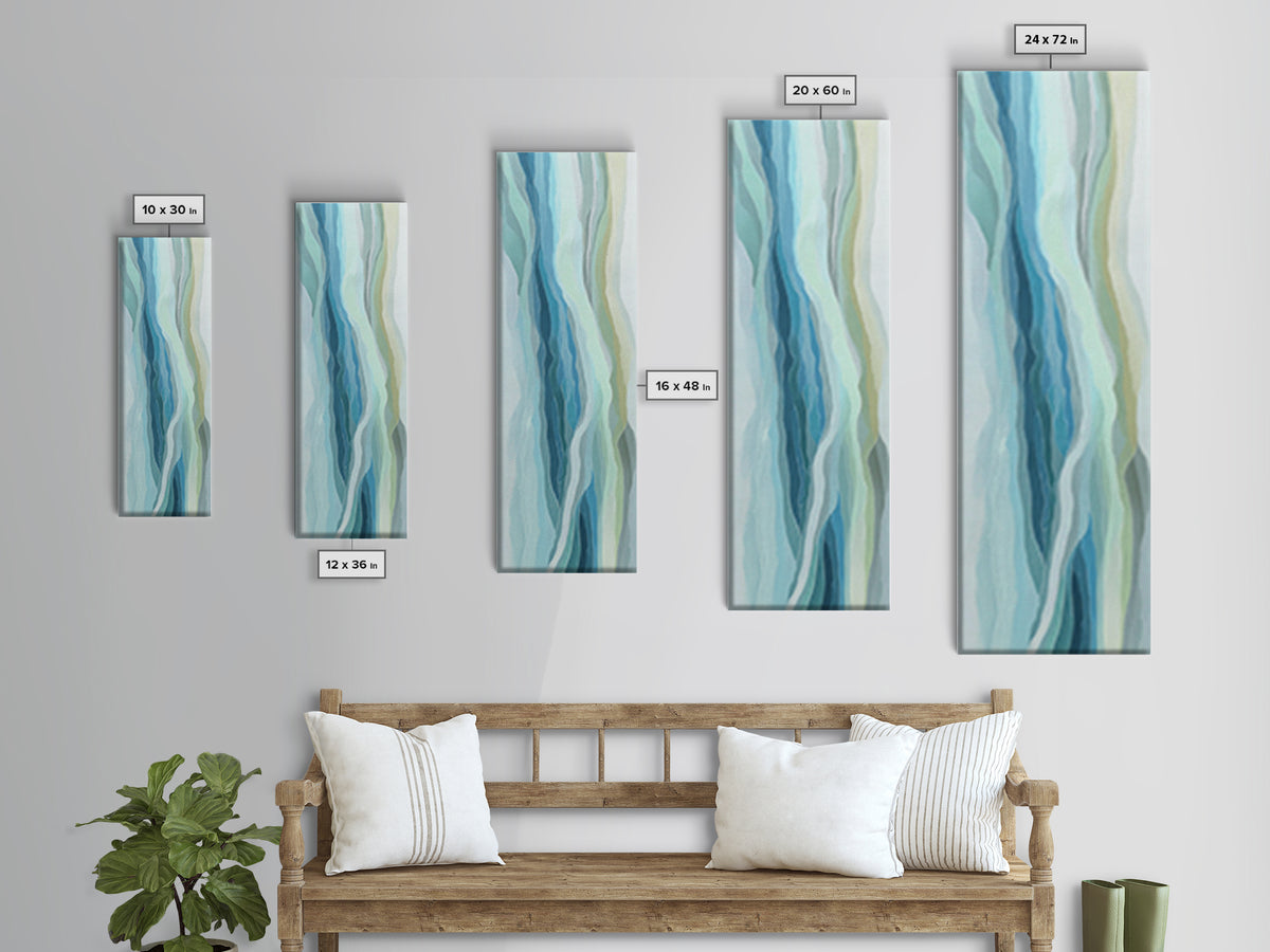 Abstract Water Ripple Pattern Canvas Print, Dental Office Art, Fine Art Print, Office Decor, Abstract Art, Calm, DOA-1x3-25