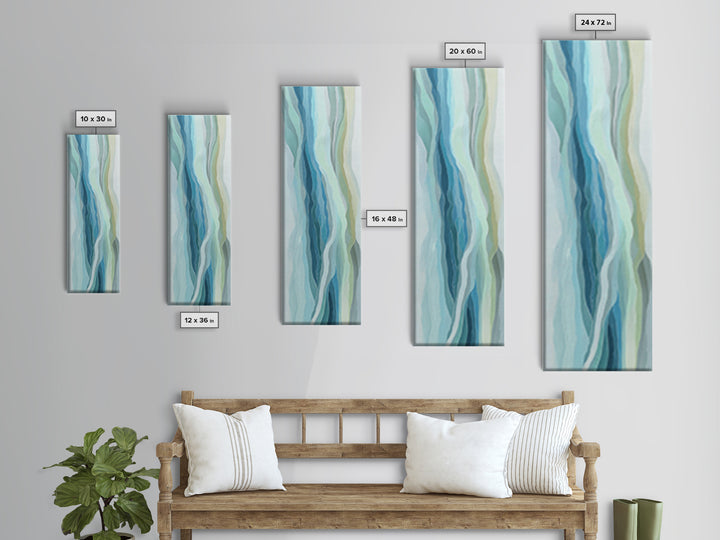 Abstract Water Ripple Pattern Canvas Print, Dental Office Art, Fine Art Print, Office Decor, Abstract Art, Calm, DOA-1x3-25