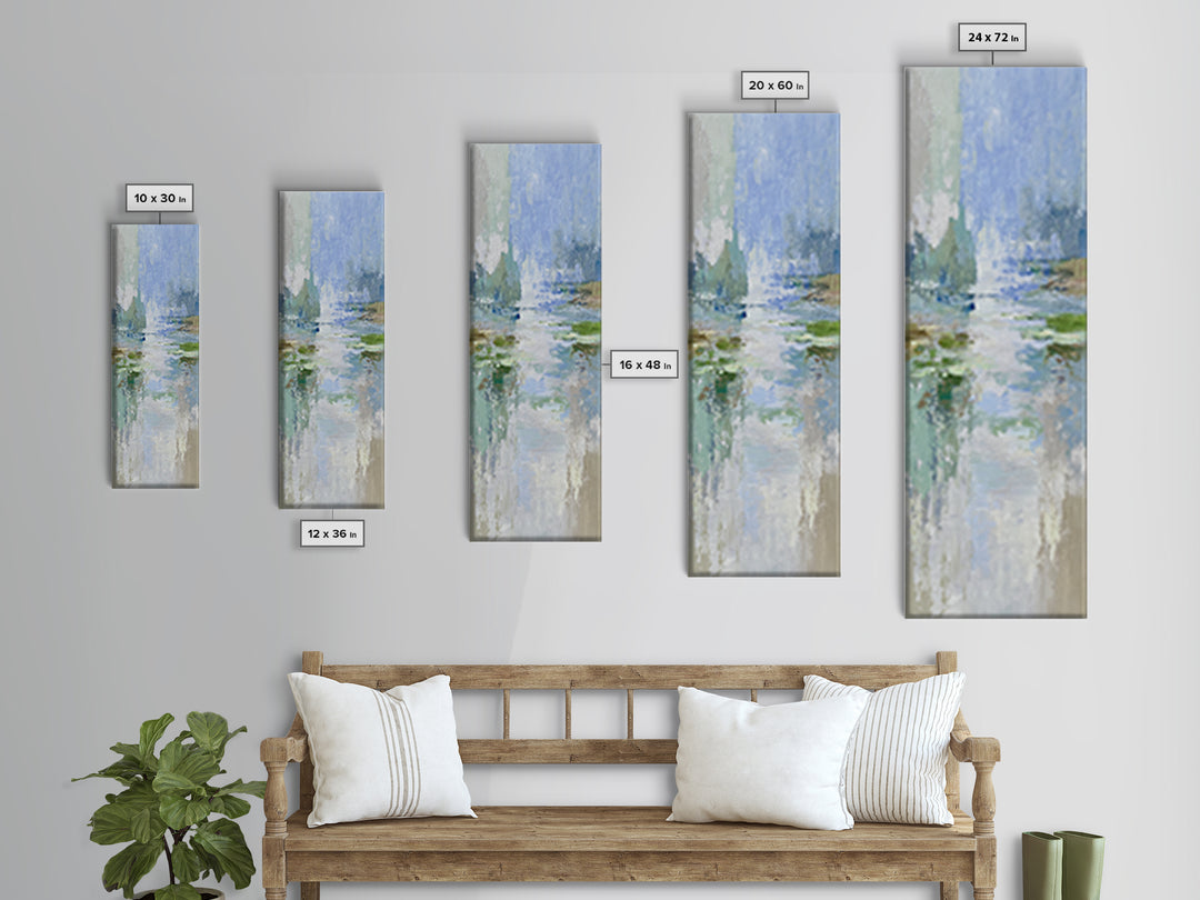 Sunlit Lake with Calming Reflections Canvas Print, Dental Office Art, Dental Office, Office Decor, Fine Art, Calm, Room Decor, DOA-1x3-27