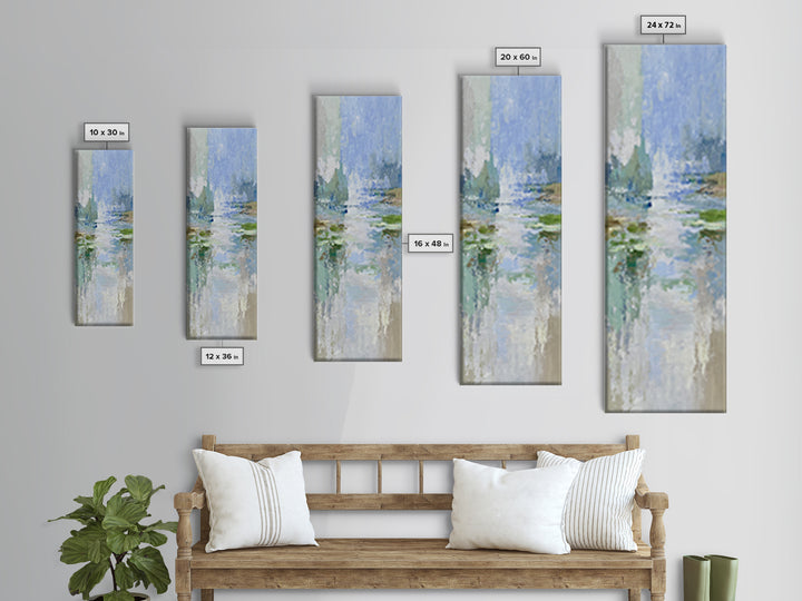 Sunlit Lake with Calming Reflections Canvas Print, Dental Office Art, Dental Office, Office Decor, Fine Art, Calm, Room Decor, DOA-1x3-27