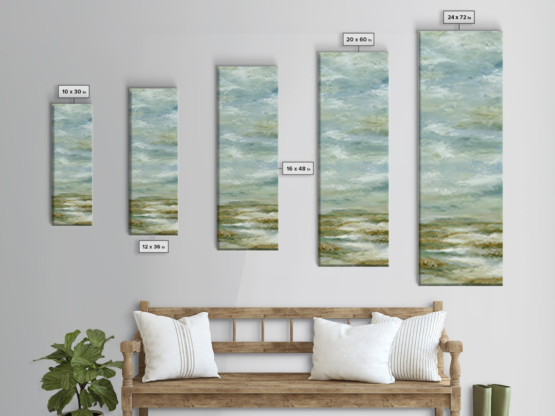 Peaceful Clouds over Open Meadow Framed Canvas Print, Dental Office Art, Dentistry Art, Office Decor, Fine Art, Calm, DOA-1x3-45