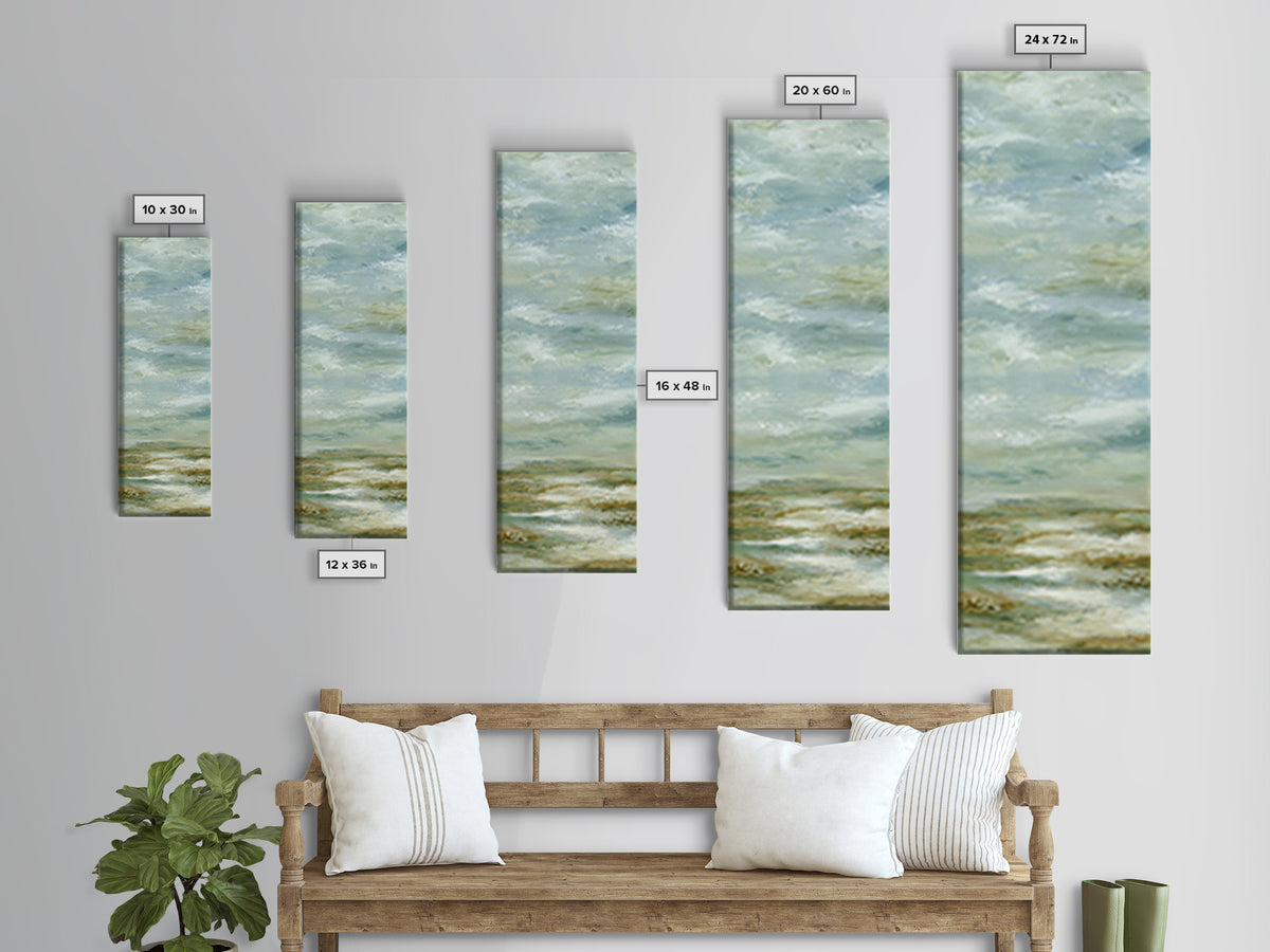 Peaceful Clouds over Open Meadow Framed Canvas Print, Dental Office Art, Dentistry Art, Office Decor, Fine Art, Calm, DOA-1x3-45