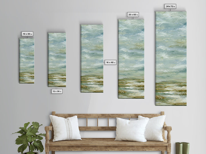 Peaceful Clouds over Open Meadow Framed Canvas Print, Dental Office Art, Dentistry Art, Office Decor, Fine Art, Calm, DOA-1x3-45