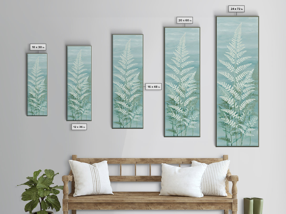 Botanical Fern Study Canvas Print, Dental Office Art, Fine Art Print, Office Decor, Fine Art, Calm, Printable Wall Art, DOA-1x3-55