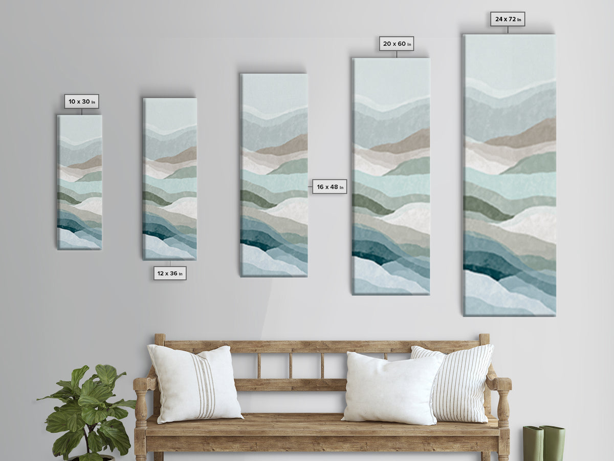 Minimal Smile Curve Abstract Canvas Print, Dental Office Art, Office Decor, Abstract Art, Calm, Art Print, Room Decor, DOA-1x3-65