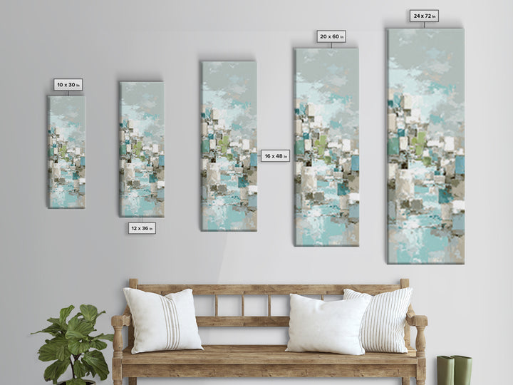 Clean Geometric Art Canvas Print, Dental Office Art, Luxury Decor, Office Decor, Abstract Art, Calm, Office Wall Art, DOA-1x3-68