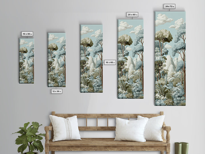 Happy Jungle Animals Framed Canvas Print, Dental Office Art, Dental Assistant, Office Decor, Fine Art, Calm, Gallery Decor, DOA-1x3-74