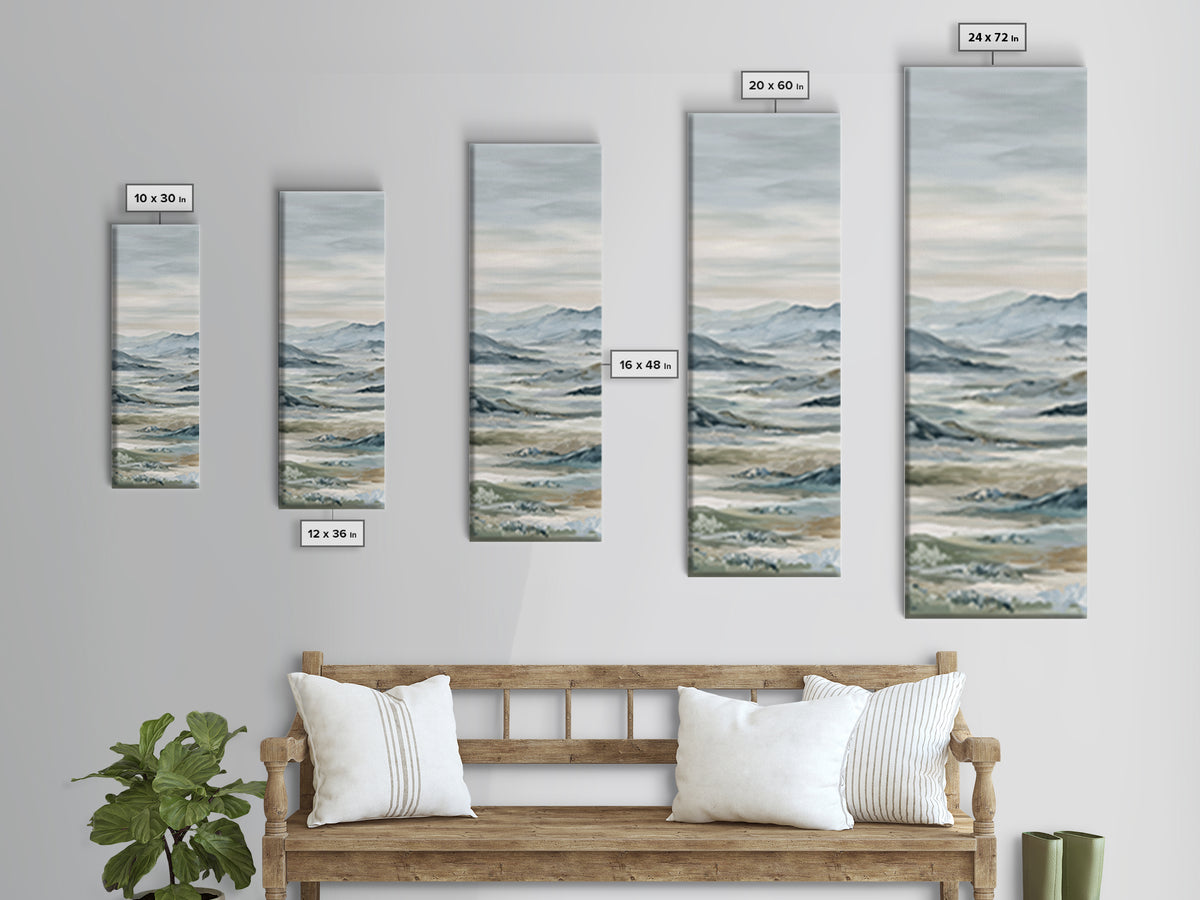 Soft Gradient Sunrise Framed Canvas Print, Dental Office Art, Dental Assistant, Office Decor, Fine Art, Calm, Gallery Decor, DOA-1x3-8