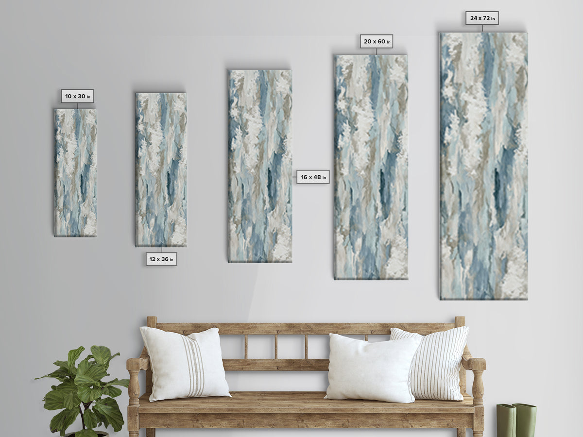 Clean Marble Texture Framed Canvas Print, Dental Office Art, Boho Decor, Office Decor, Fine Art, Calm, Digital Print, DOA-1x3-84