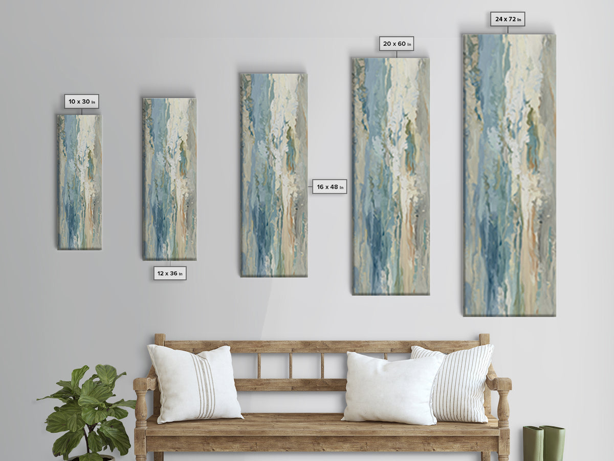 Calming Abstract Ocean Waves Canvas Print, Dental Office Art, Wall Decor, Office Decor, Fine Art, Calm, Contemporary Art, DOA-1x3-85