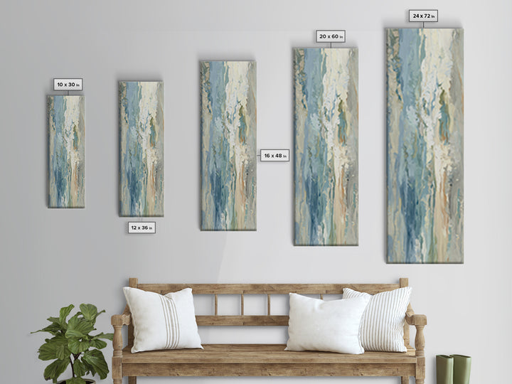 Calming Abstract Ocean Waves Canvas Print, Dental Office Art, Wall Decor, Office Decor, Fine Art, Calm, Contemporary Art, DOA-1x3-85