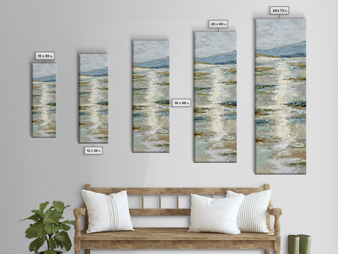 Sunlit Lake with Calming Reflections Canvas Print, Dental Office Art, Office Wall Art, Office Decor, Calm, Medical Decor, DOA-1x3-99