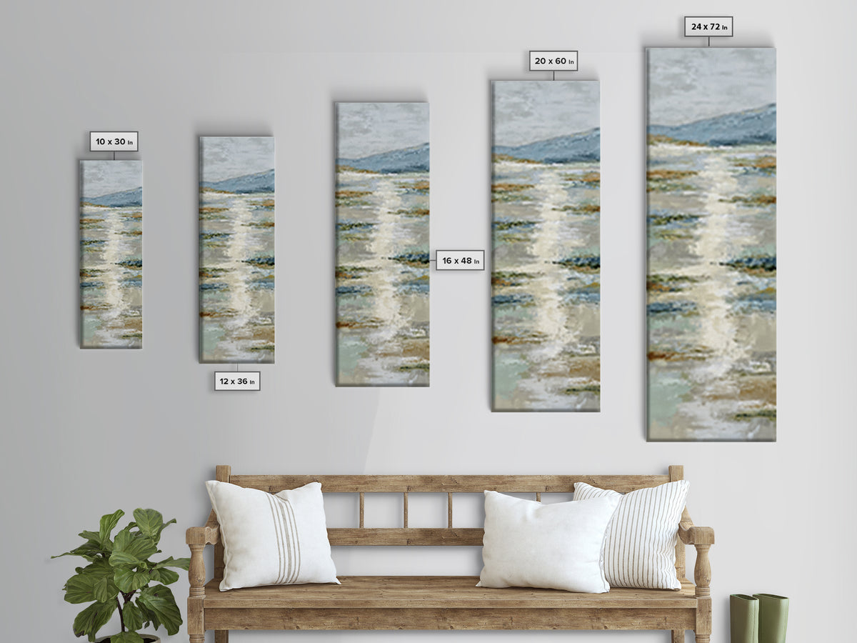 Sunlit Lake with Calming Reflections Canvas Print, Dental Office Art, Office Wall Art, Office Decor, Calm, Medical Decor, DOA-1x3-99