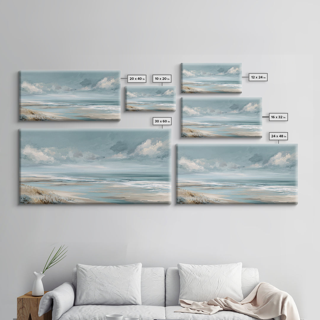 Quiet Coastal Dunes Framed Canvas Print, Dental Office Art, Dentist Art, Office Decor, Fine Art, Calm, Luxury Decor, Art Print, DOA-2x1-18