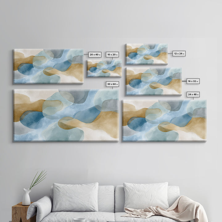 Minimal Smile Curve Abstract Framed Canvas Print, Dental Office Art, Neutral Decor, Office Decor, Fine Art, Calm, Wall Art, DOA-2x1-25