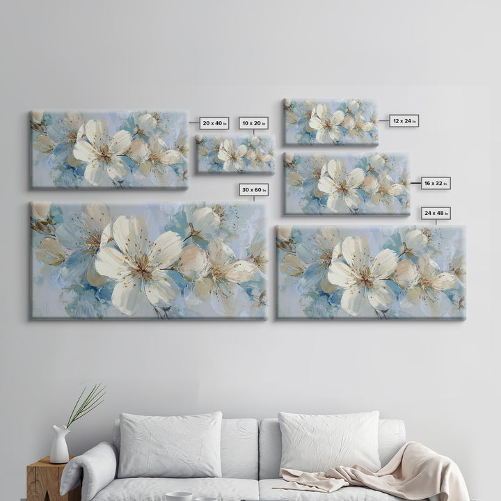 Sterile Modern Floral Painting Canvas Print, Dental Office Art, Decor, Office Decor, Fine Art, Calm, Digital Artwork, DOA-2x1-31