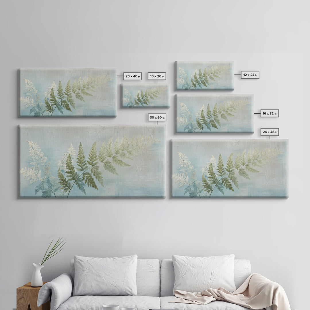 Botanical Fern Study Canvas Print, Dental Office Art, Minimalist Decor, Office Decor, Fine Art, Calm, Motivational Poster, DOA-2x1-39