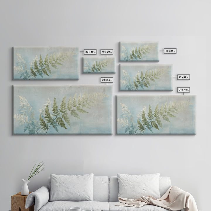 Botanical Fern Study Canvas Print, Dental Office Art, Minimalist Decor, Office Decor, Fine Art, Calm, Motivational Poster, DOA-2x1-39