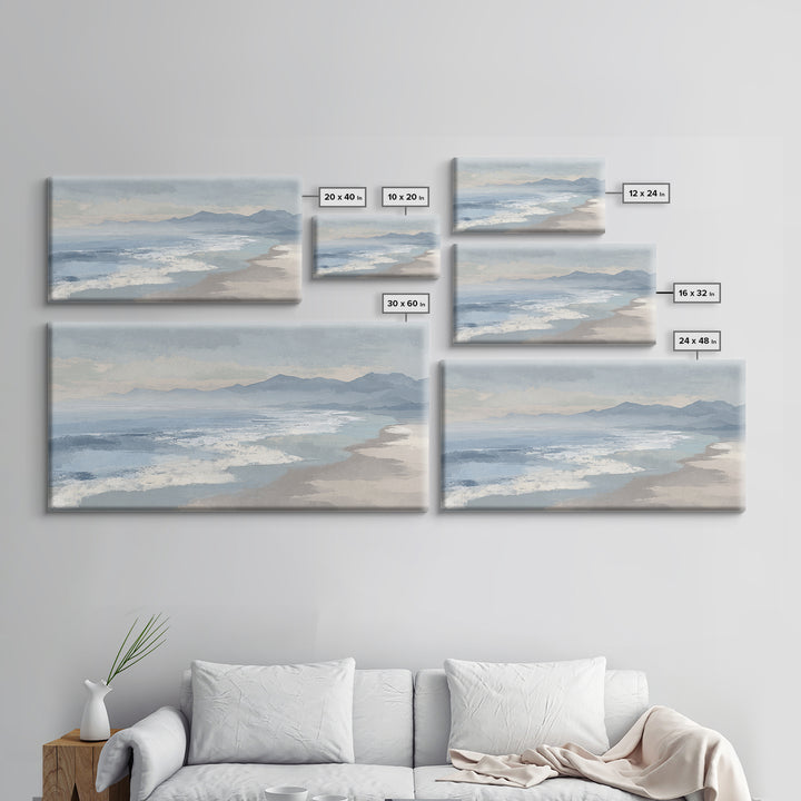 Quiet Coastal Dunes Framed Canvas Print, Dental Office Art, Dentist Art, Office Decor, Fine Art, Calm, Luxury Decor, Art Print, DOA-2x1-42