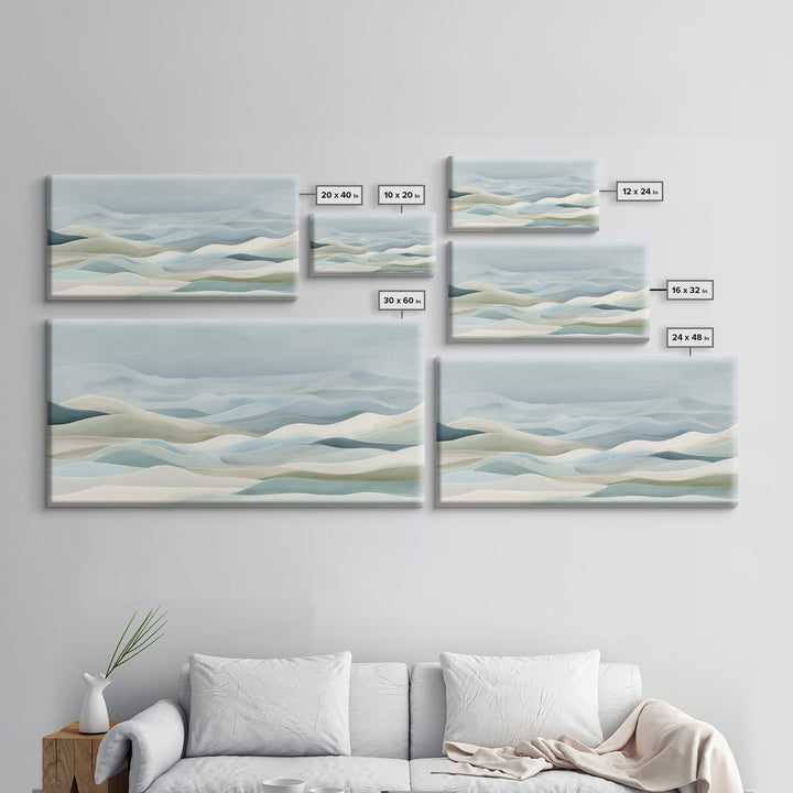 Clean Geometric Art Canvas Print, Dental Office Art, Decor, Office Decor, Abstract Art, Calm, Digital Artwork, Dental Hygiene, DOA-2x1-52
