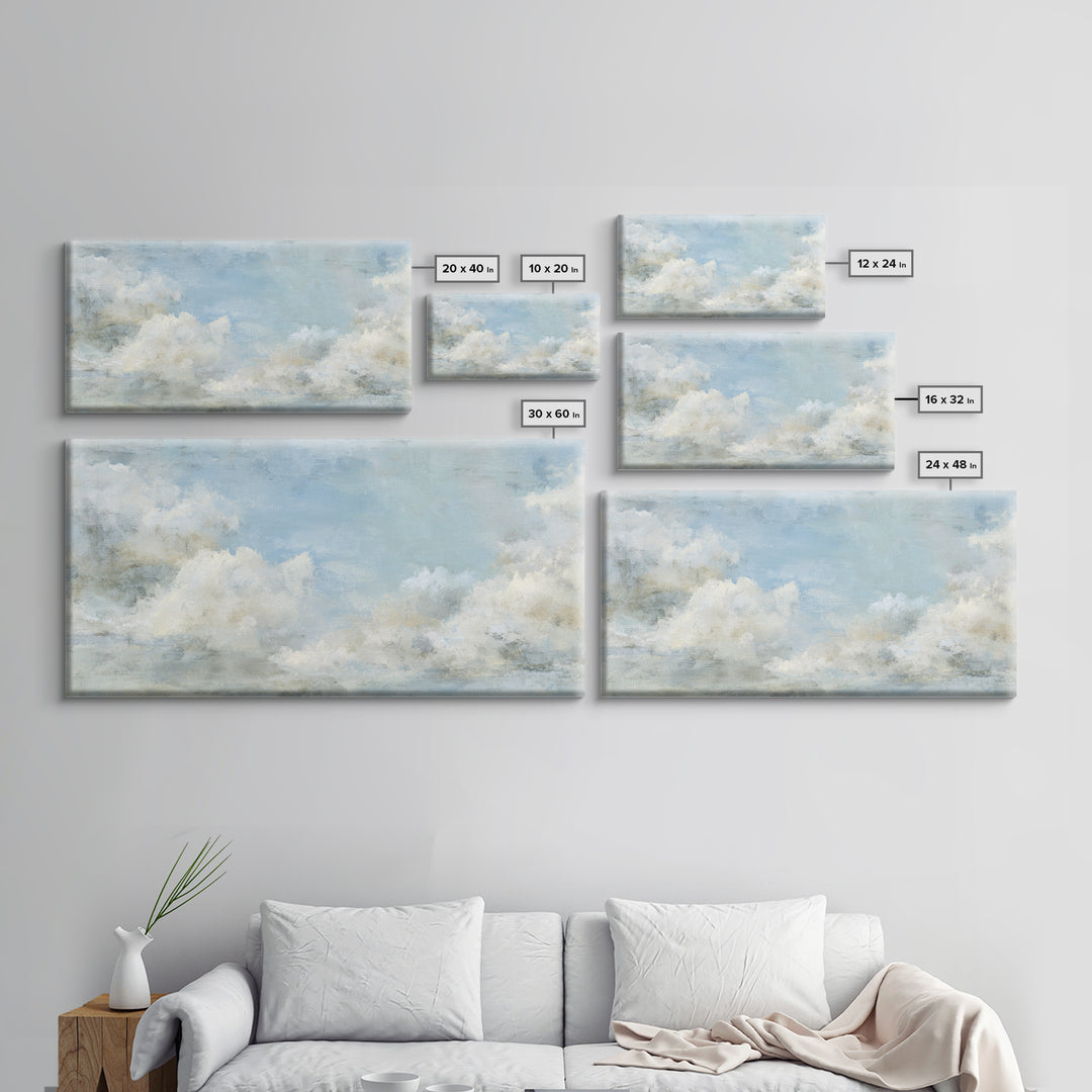 Peaceful Clouds over Open Meadow Canvas Print, Dental Office Art, Art Print, Office Decor, Fine Art, Calm, Unique Wall Art, DOA-2x1-53