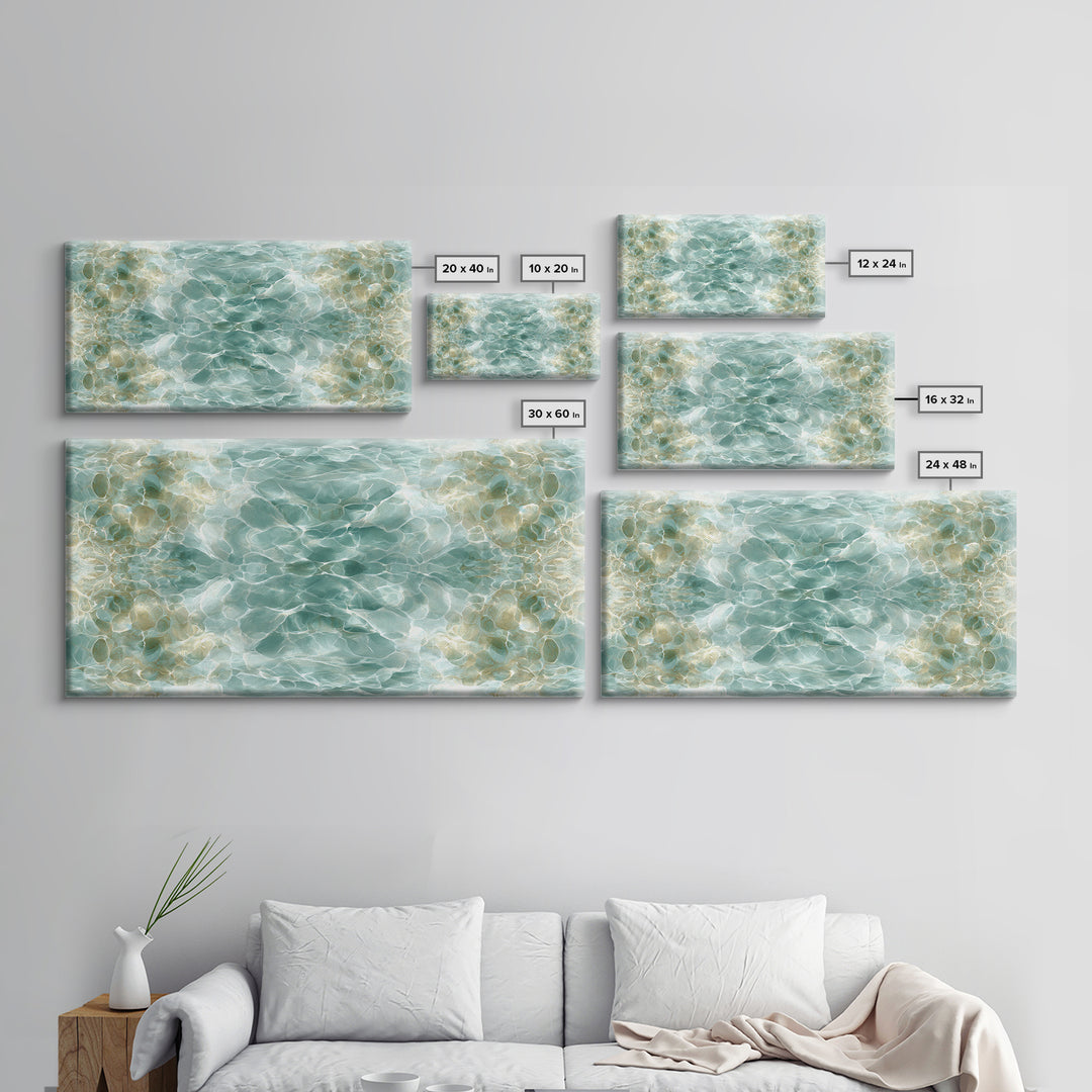 Abstract Water Ripple Pattern Canvas Print, Dental Office Art, Fine Art Print, Office Decor, Abstract Art, Calm, DOA-2x1-57