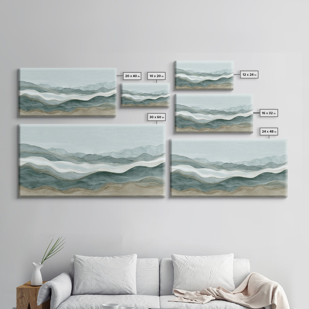 Minimal Line Faces Framed Canvas Print, Dental Office Art, Office Decor, Fine Art, Calm, Medical Art, Medical Office Decor, DOA-2x1-60
