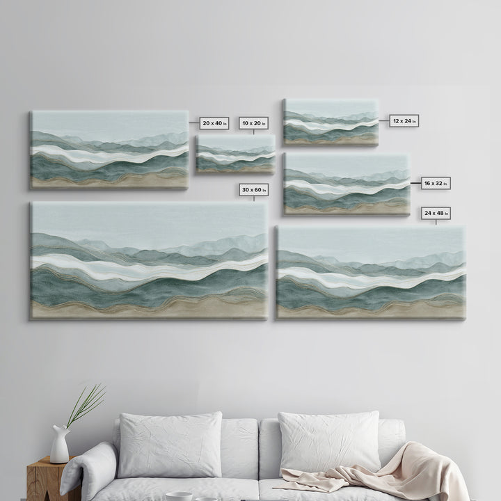 Minimal Line Faces Framed Canvas Print, Dental Office Art, Office Decor, Fine Art, Calm, Medical Art, Medical Office Decor, DOA-2x1-60