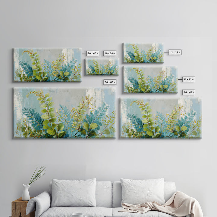 Botanical Fern Study Canvas Print, Dental Office Art, Dental, Office Decor, Watercolor Art, Calm, Tooth Art, Dentistry Art, DOA-2x1-63