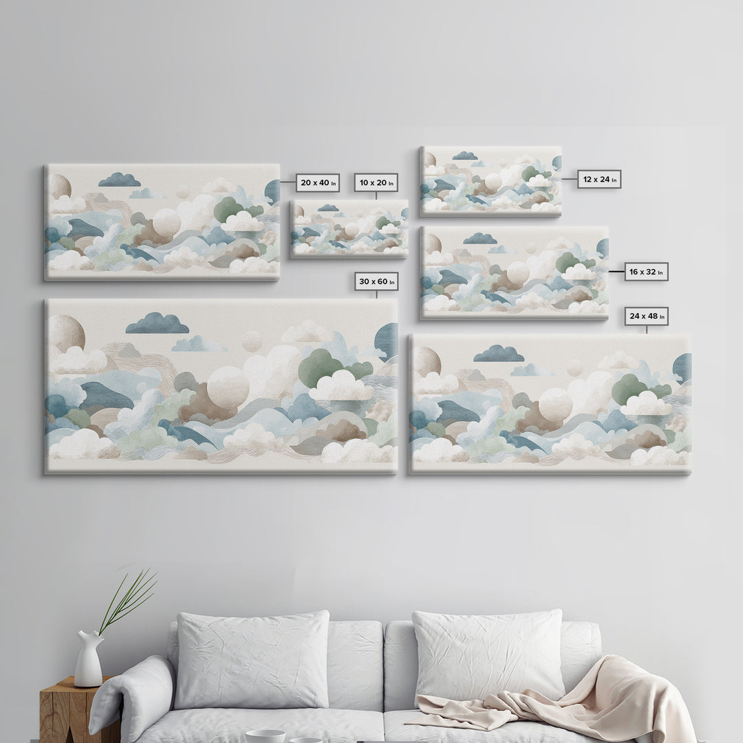 Playful Tooth Shaped Character Canvas Print, Dental Office Art, Art Print, Office Decor, Abstract Art, Calm, Unique Wall Art, DOA-2x1-74