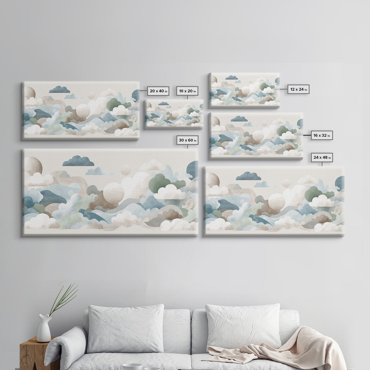 Playful Tooth Shaped Character Canvas Print, Dental Office Art, Art Print, Office Decor, Abstract Art, Calm, Unique Wall Art, DOA-2x1-74