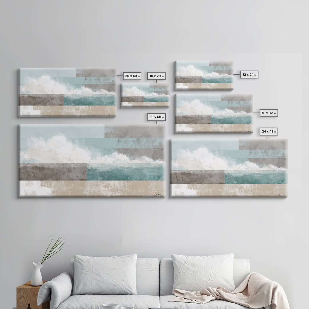 Clean Geometric Art Canvas Print, Dental Office Art, Dental Art, Office Decor, Fine Art, Calm, Dental Gift, Dentist Art, DOA-2x1-76