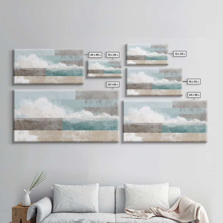Clean Geometric Art Canvas Print, Dental Office Art, Dental Art, Office Decor, Fine Art, Calm, Dental Gift, Dentist Art, DOA-2x1-76