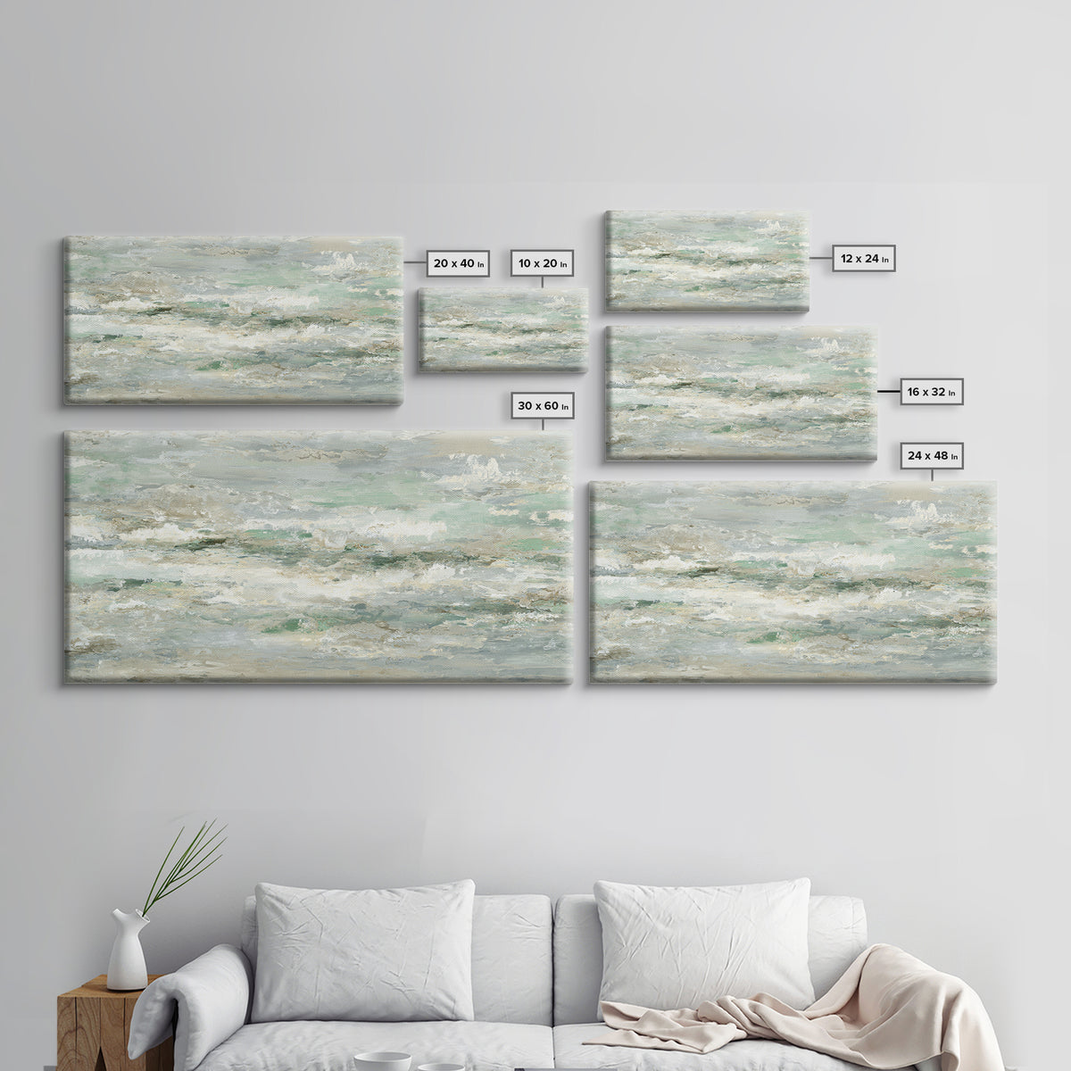 Clean Marble Texture Framed Canvas Print, Dental Office Art, Dental Wall Art, Office Decor, Oil Painting, Calm, DOA-2x1-92