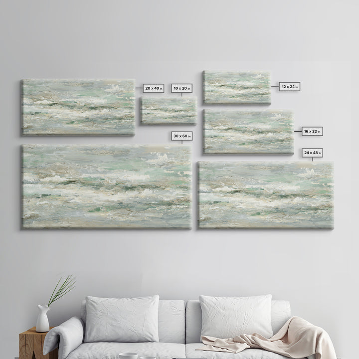 Clean Marble Texture Framed Canvas Print, Dental Office Art, Dental Wall Art, Office Decor, Oil Painting, Calm, DOA-2x1-92