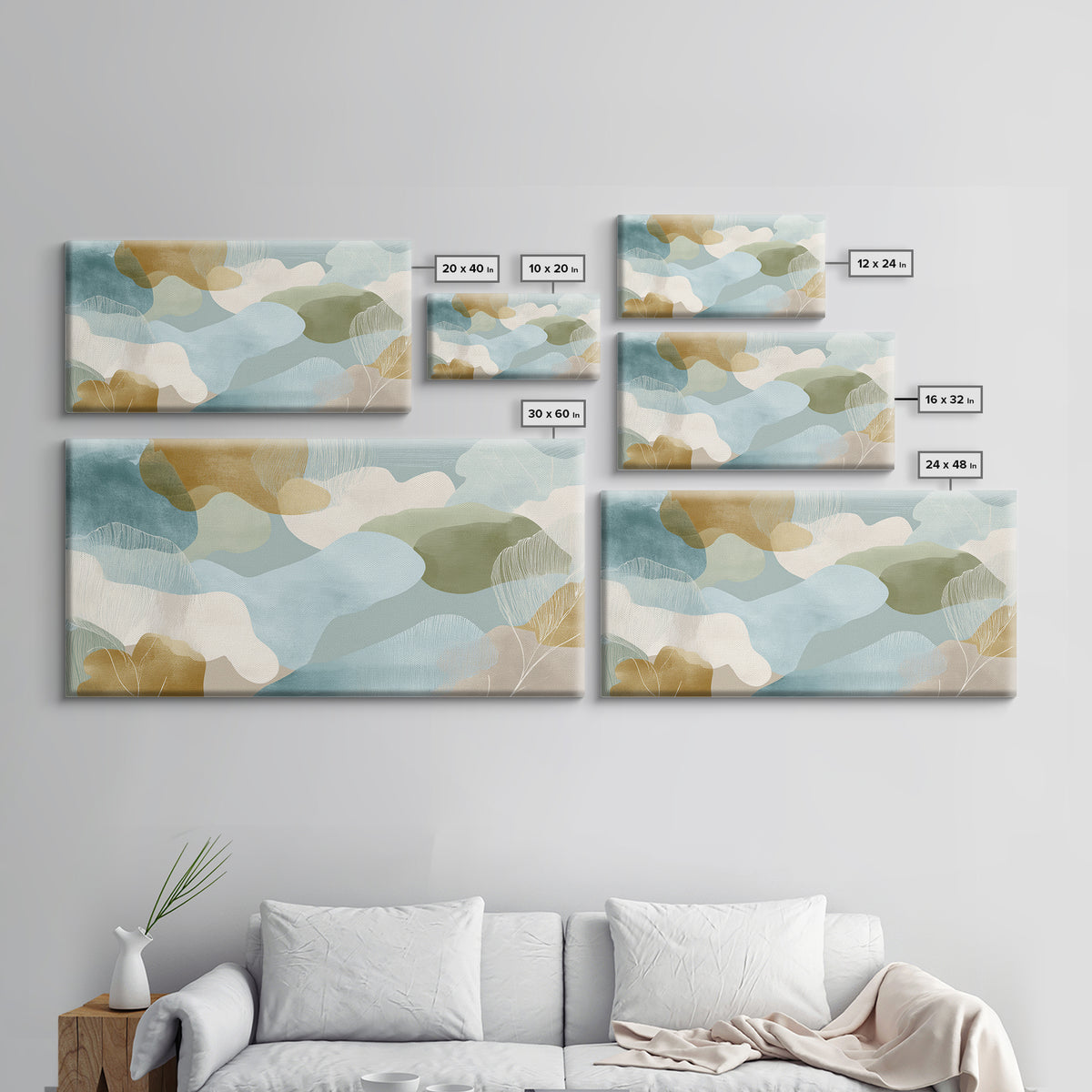 Playful Tooth Shaped Character Canvas Print, Dental Office Art, Art Print, Office Decor, Abstract Art, Calm, Unique Wall Art, DOA-2x1-98