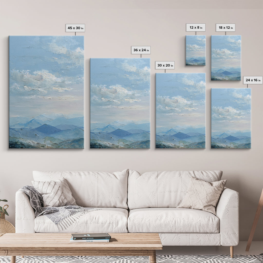 Gentle Mountain Landscape Framed Canvas Print, Dental Office Art, Dentist Art, Office Decor, Fine Art, Calm, Luxury Decor, DOA-2x3-12