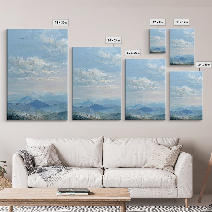 Gentle Mountain Landscape Framed Canvas Print, Dental Office Art, Dentist Art, Office Decor, Fine Art, Calm, Luxury Decor, DOA-2x3-12