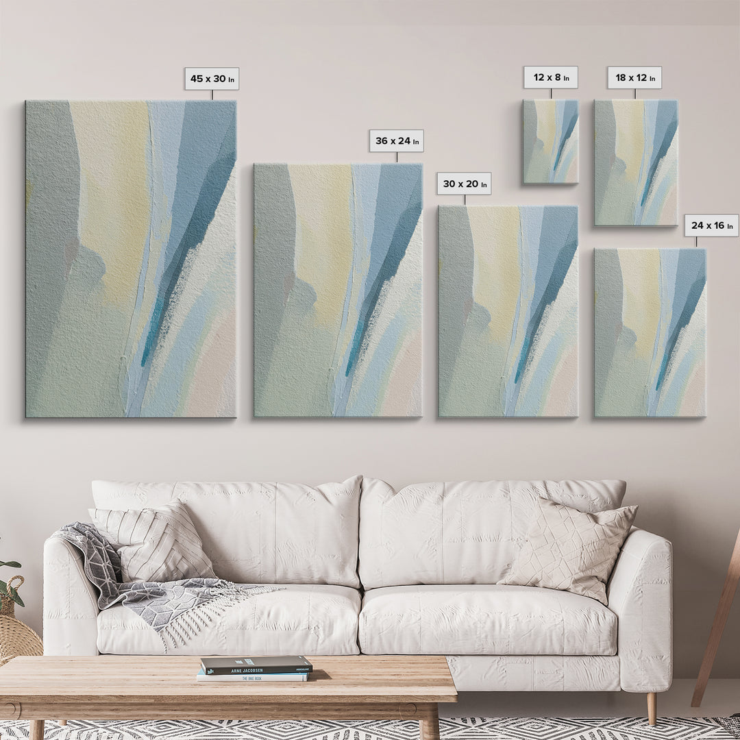 Minimal Smile Curve Abstract Framed Canvas Print, Dental Office Art, Neutral Decor, Office Decor, Abstract Art, Calm, DOA-2x3-13